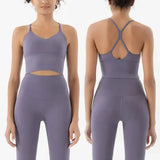 Two Piece Sets leggings | Sculpt Chicy Boutique Purple Quartz S