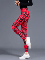 Plaid High Waist Leggings | PlaidFit Chicy Boutique