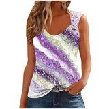 Neck Split Sleeve Tank Top | Cedar Chicy Boutique As Picture 8 S