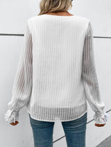 Small V-neck long lotus sleeve | Caramelis Chicy Boutique