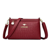 3 Layers Shoulder Crossbody | Femme Chicy Boutique Wine Red