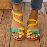 Open Toe Flat Sandals | Helena Chicy Boutique green 43