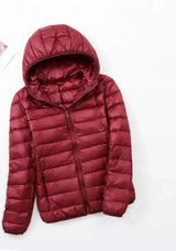 Thin Light Down Jacket | Nordica Chicy Boutique wine red XXXL