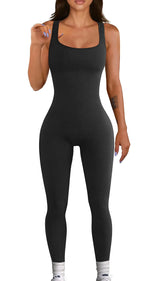 Yoga Ribbed Bodycon One Piece | Shalem Chicy Boutique Black S