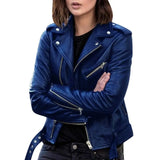 Female Moto Biker Jacket | Nuli Chicy Boutique Blue L