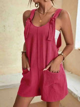 Tie Knot Strap Jumpsuits with Pockets | Serene Chicy Boutique