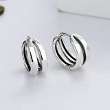 925 Silver Double Hoop Earrings for Women | Hoopla Chicy Boutique Silver