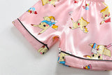 Mickey Mouse Silk Satin Short Sleeve+Shorts | Katani Chicy Boutique