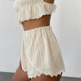 Hollow Out Crop Top Sleepwear | Tachrah Chicy Boutique