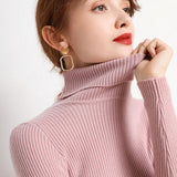 Turtleneck Sweater | Frostine Chicy Boutique PINK One Size