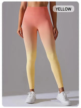 Lycra High Waisted Hip Lifting Leggings | Colorful Chicy Boutique Yellow L