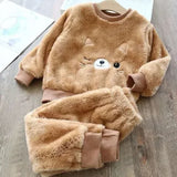 2-Piece Winter Sleepwear for Girls (2-6 Years) | BearDream Chicy Boutique Coffee 2T