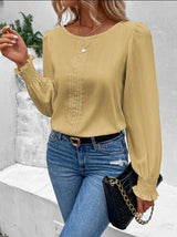Elegant Long Sleeved Round Neck | Auburn Chicy Boutique