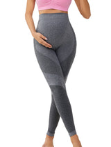 high-waisted maternity leggings | Velvex Chicy Boutique grey CN S