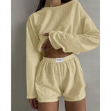 Loose Round Neck set | Ninocha Chicy Boutique Yellow 2XL