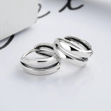 925 Silver Double Hoop Earrings for Women | Hoopla Chicy Boutique