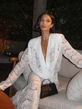 White Lace Two Piece Sets | Ruli Chicy Boutique