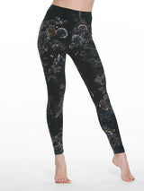 Black Floral Print Skinny Leggings | AeroFit Chicy Boutique PD49 M