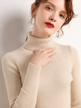 Turtleneck Sweater | Frostine Chicy Boutique APRICOT One Size
