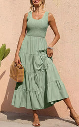 Elastic Waist Big Swing | Nofar Chicy Boutique Light Green L