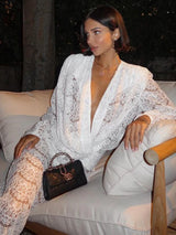 White Lace Two Piece Sets | Ruli Chicy Boutique