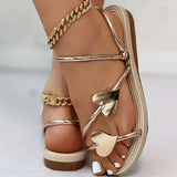 Heart Flat Sandals | Malka Chicy Boutique