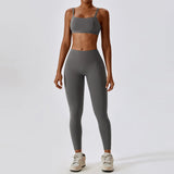 2PCS Push Up Fitness Sport Bra and Leggings Set | Zella Chicy Boutique