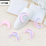 100pcs 10mm Moon Diamond | Luster Chicy Boutique 10mm Pink 100pcs