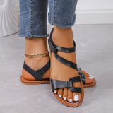 Open Toe Flat Sandals | Helena Chicy Boutique
