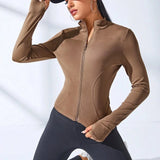 Yoga Coat Short Sports Jacket | Juicy Chicy Boutique
