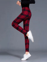 Plaid High Waist Leggings | PlaidFit Chicy Boutique