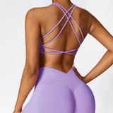 V Back Legging Gym Set | Livra Chicy Boutique Purple 2 L