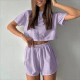 Loose Round Neck set | Ninocha Chicy Boutique ST Purple 2XL