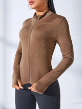 Yoga Coat Short Sports Jacket | Juicy Chicy Boutique