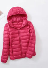 Thin Light Down Jacket | Nordica Chicy Boutique rose red XXXL