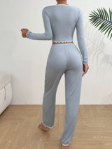 Winter 2-Piece Sleepwear with Sexy Lace Detail | Luxlace Chicy Boutique
