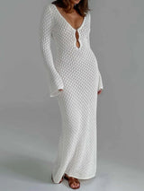 Sexy See-Through Hollow-Out Beach Knitwear | Mermaid Chicy Boutique WHITE S