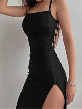 Sexy Black Halter Bodycon Dress | Lush ✨ Chicy Boutique