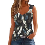 Neck Split Sleeve Tank Top | Cedar Chicy Boutique As Picture 6 S
