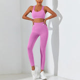 2 pcs Crisscross Back Cami Hip-hugging Tummy Control Leggings | Crisback Chicy Boutique Rose S