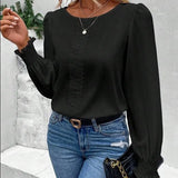 Elegant Long Sleeved Round Neck | Auburn Chicy Boutique