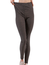 Plaid High Waist Leggings | PlaidFit Chicy Boutique New Black Diamond S