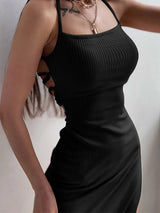 Sexy Black Halter Bodycon Dress | Lush ✨ Chicy Boutique