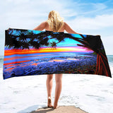 Coconut Tree Beach Sand Towel | Astrid Chicy Boutique dark salmon H150xW220cm