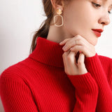 Turtleneck Sweater | Frostine Chicy Boutique RED One Size