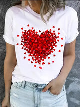 T-Shirt For Valentine's Day | Livluvit Chicy Boutique White XXL
