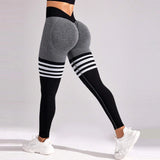 Butt-Lifting V-Back Leggings – Sculpt & Elevate 🍑 | Zyvora Chicy Boutique grey black S