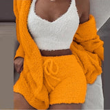3-set Fluffy Pajamas Set | Polishia Chicy Boutique