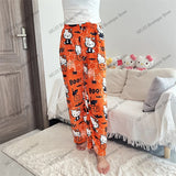 Hello Kitty Pants Pajama Coral Velvet | Mars Chicy Boutique Orange M(38)