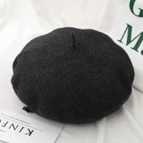 Wool Berets French Style | Nordic Chicy Boutique Dark Gray One Size